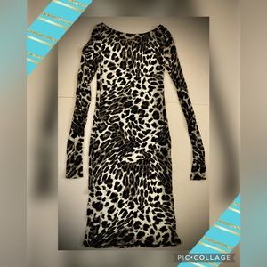 (2)BCBGMAXAZRIA cheetah dress